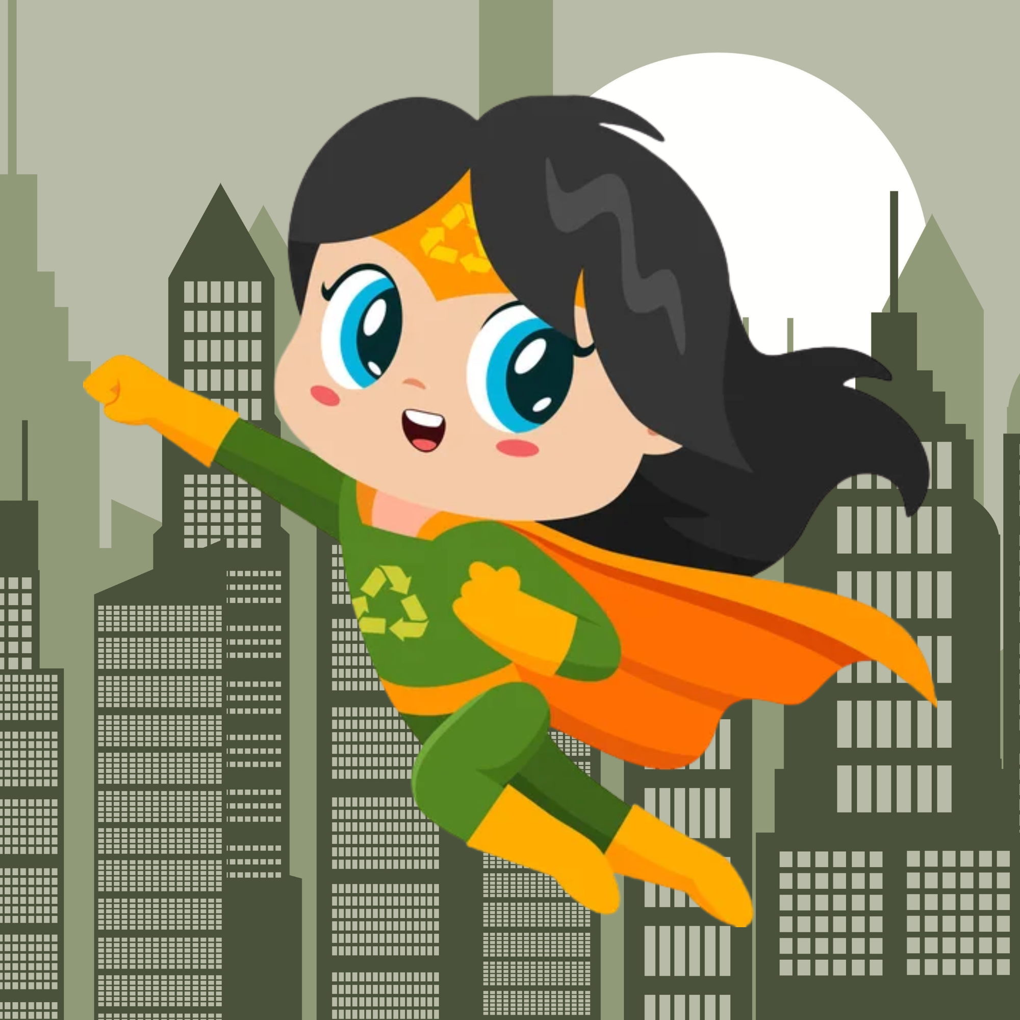 Chess queen piece illustrated as a powerful female superstar